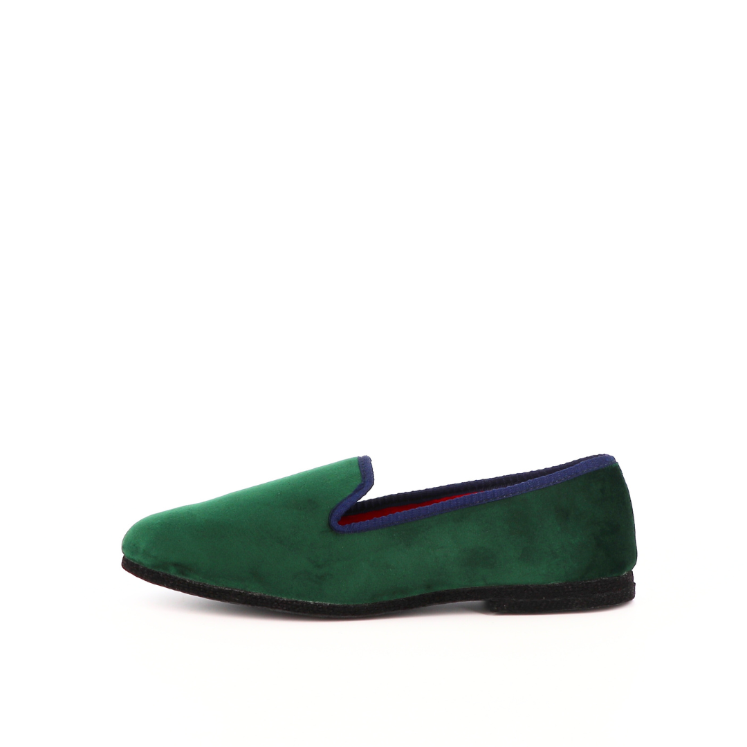 JO Slipper in Green Velvet x Les Olivades