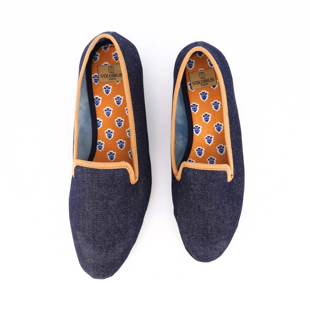 JO Slipper in Denim x Les Olivades