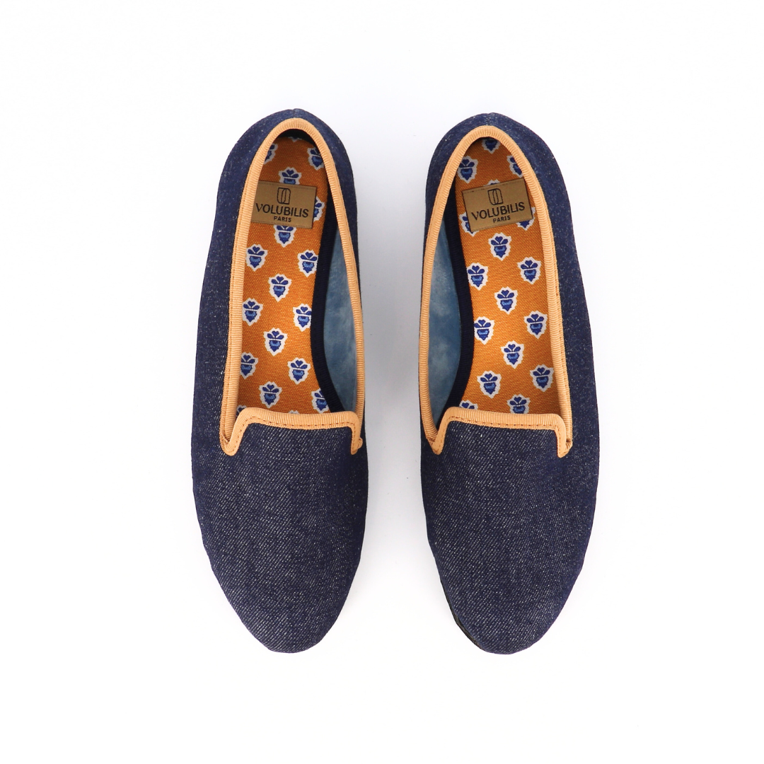 JO Slipper in Denim x Les Olivades